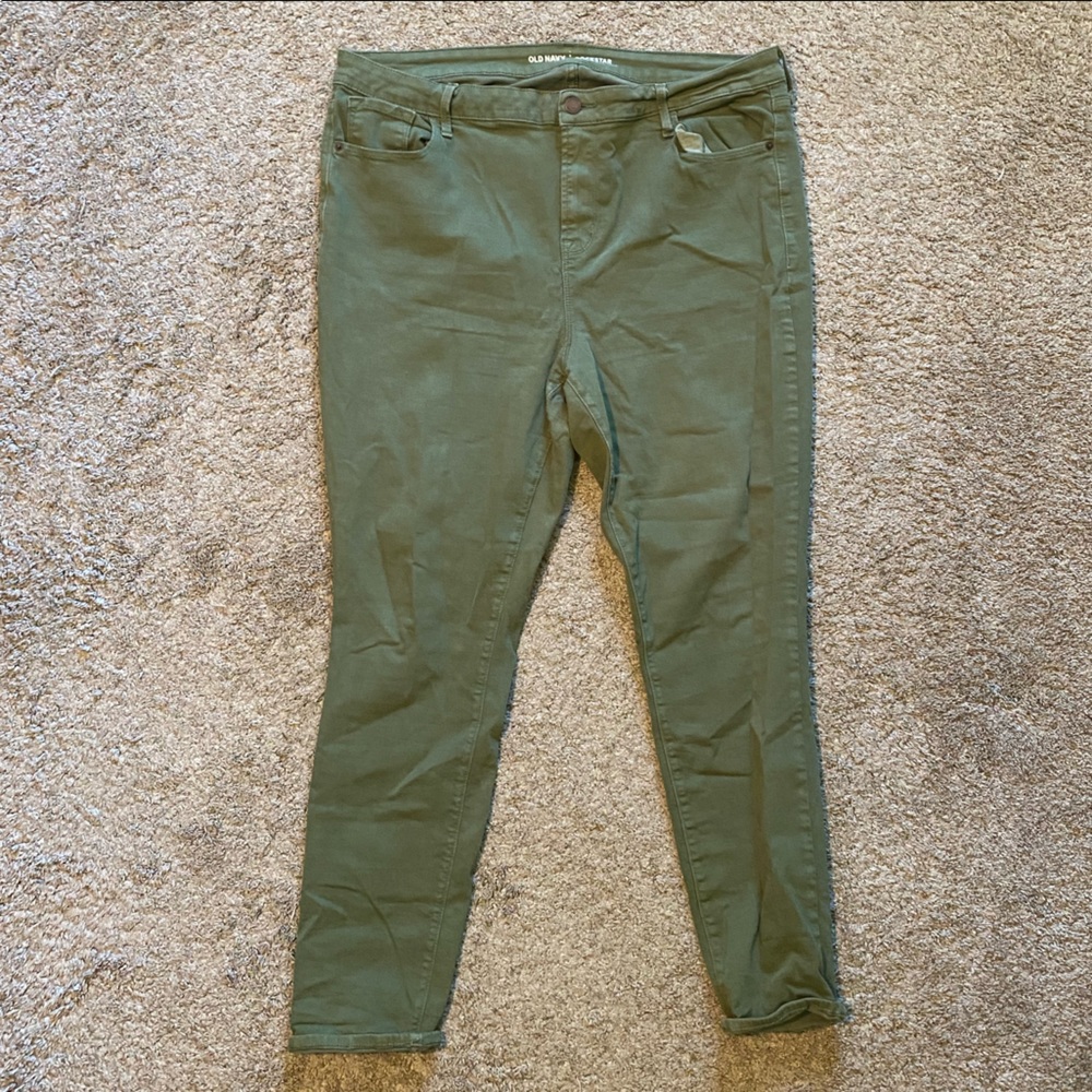 Old Navy Olive green rockstar pants